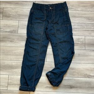Free People We The Free denim baggy jogger pants size medium